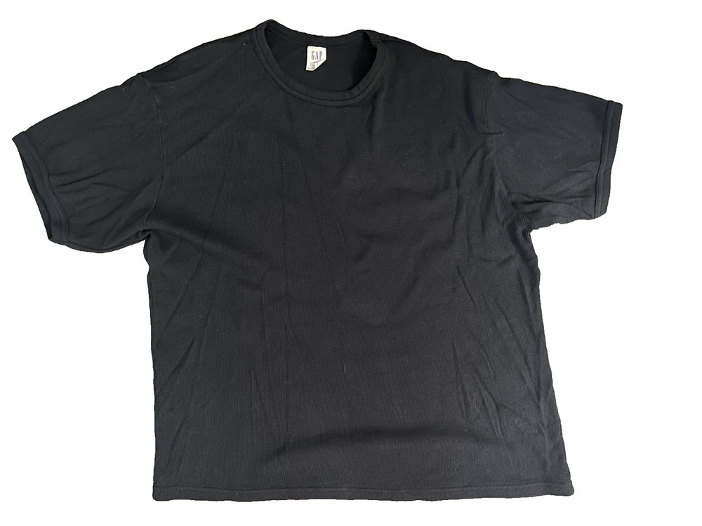Women's GAP Size XXL Black Short Sleeve Ribbed T Shirt Classic Essentials